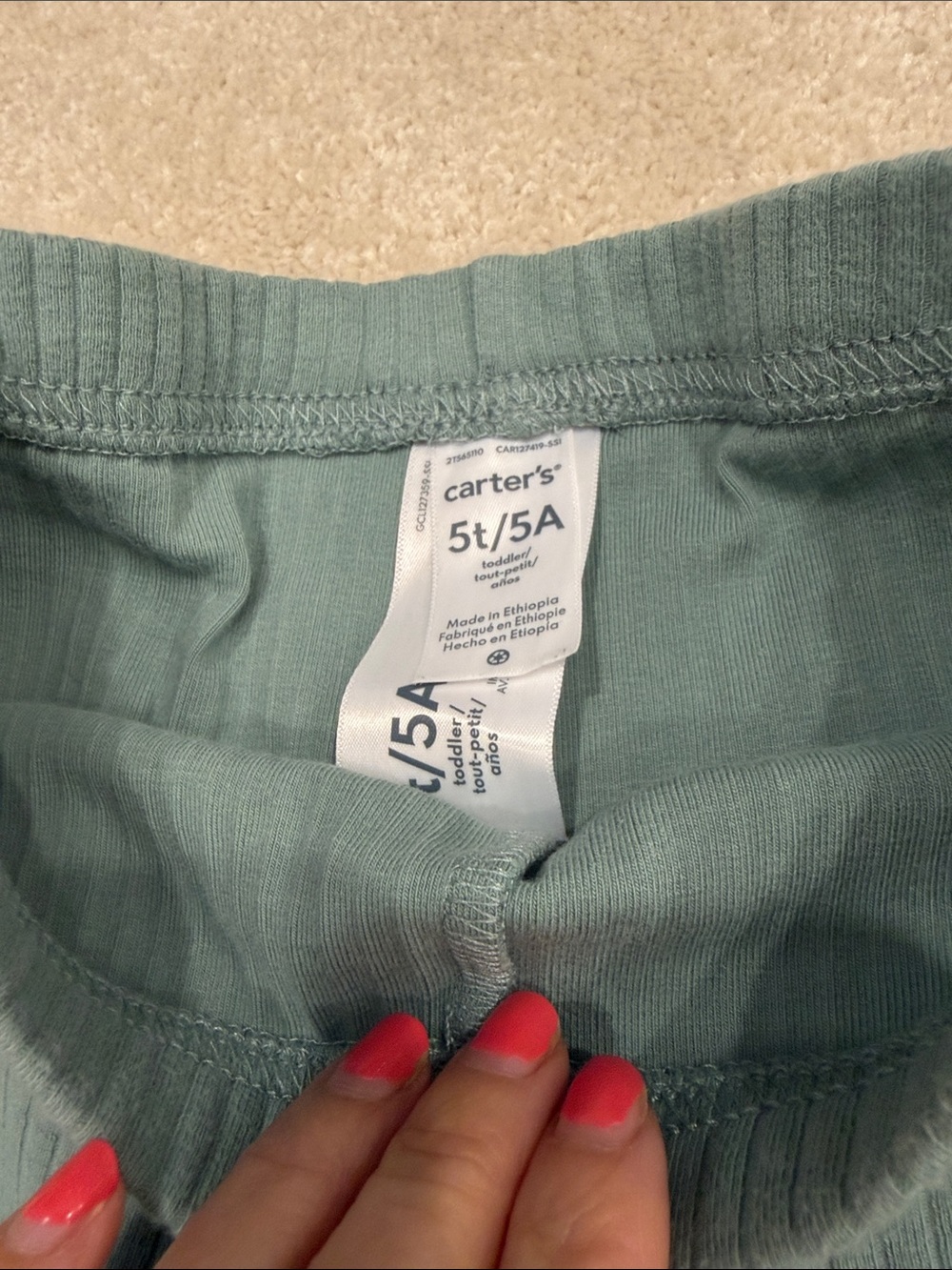 🦄5/25 Carters Ribbed Flares - Picture 2 of 4